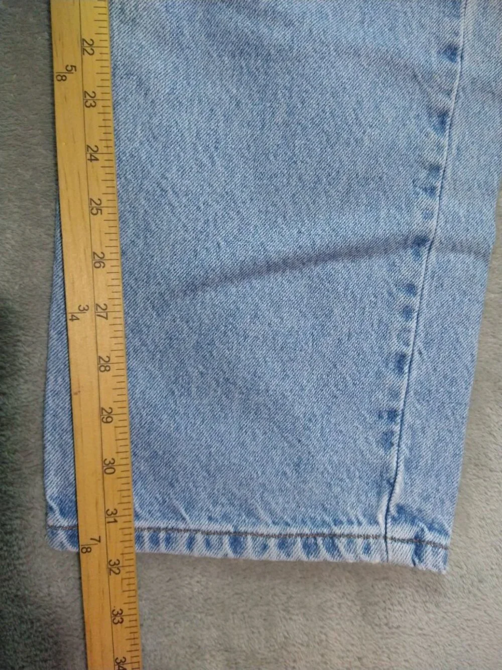Vintage Levis 505 Jeans Mens 40x32 Blue Denim Straight Fit Light Wash Orange Tab